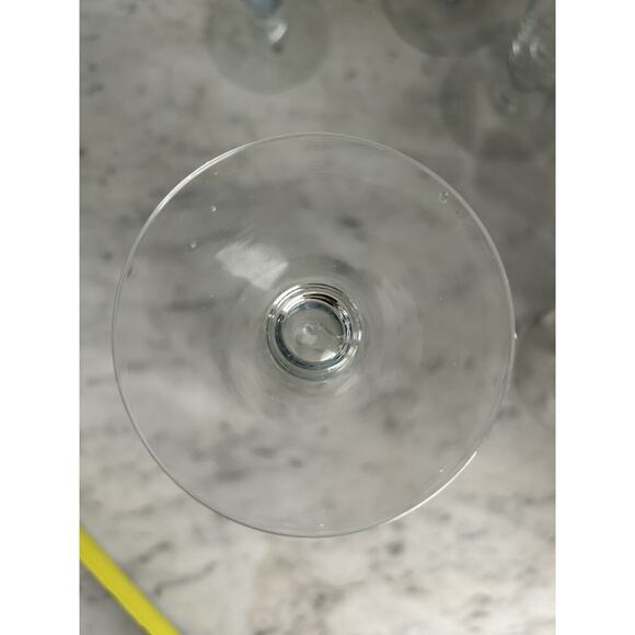 6 Hazel Arts Vintage Etched Polka Dot Champagne Glasses Pilsner Glass Coin - Picture 12 of 16